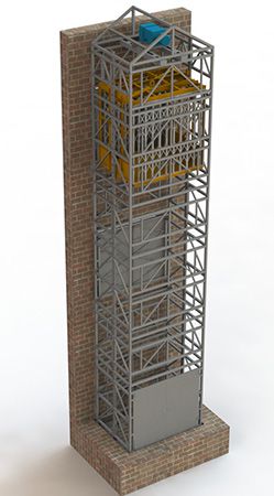 грузовой подъемник в металлокаркасную шахту пг-мш